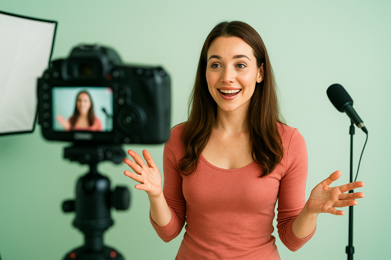 Actor recording self-tape with live reader